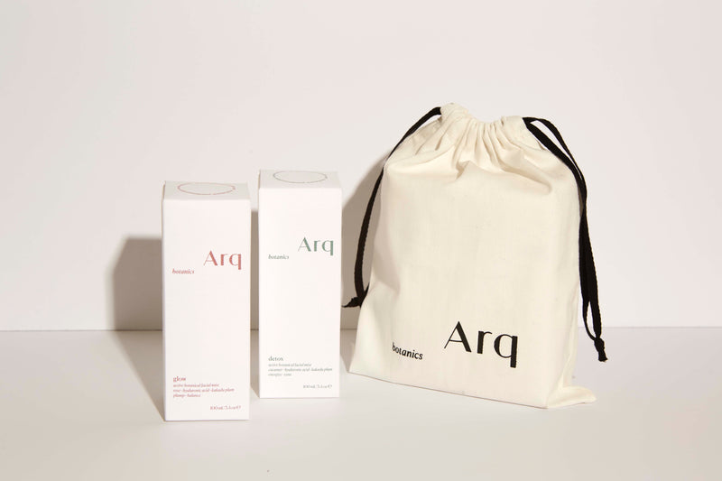 Glow & Detox facial mist duo with gift bag